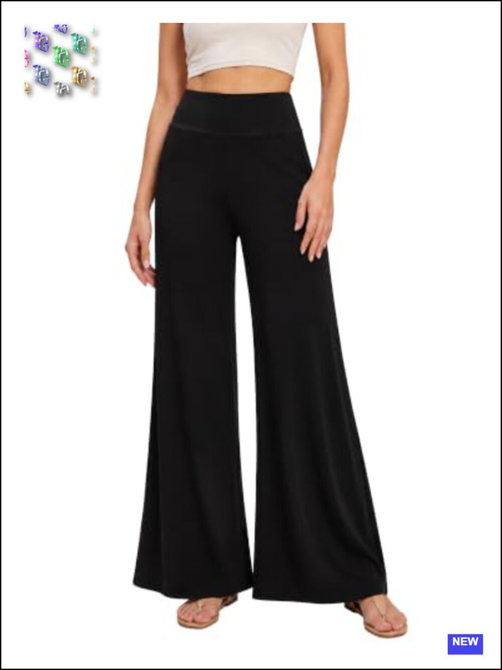 Wide Leg Palazzo Pants Women Casual Soft Dress Pants High Waisted Flowy Lounge